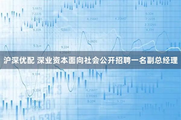 沪深优配 深业资本面向社会公开招聘一名副总经理