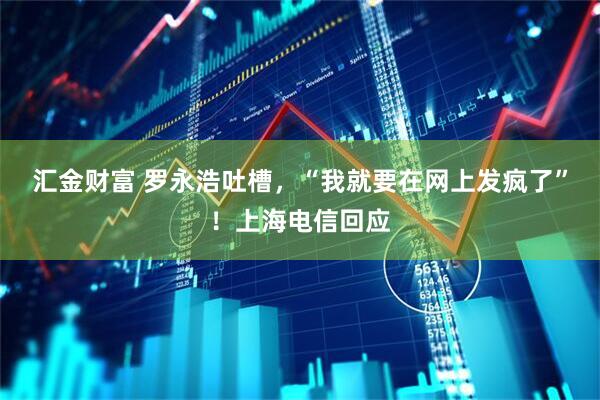 汇金财富 罗永浩吐槽，“我就要在网上发疯了”！上海电信回应