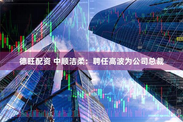 德旺配资 中顺洁柔：聘任高波为公司总裁