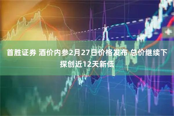 首胜证券 酒价内参2月27日价格发布 总价继续下探创近12天新低